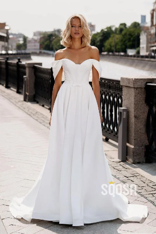 Year-End Clearance casual knit dressChic & Modern A-Line Off-Shoulder Satin Waist Wedding Dress Bridal Gown QW8017 Year-End Clearance casual knit dressChic & Modern A-Line Off-Shoulder Satin Waist Wedding Dress Bridal Gown QW8017