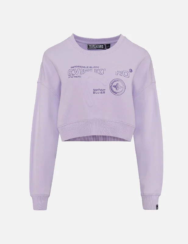 Huge Discounts workout style hoodieEmbossed Seagull Cropped Sweatshirt