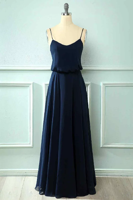 Bonus Savings summer dressA-line Chiffon Crepe Long Bridesmaid Dress