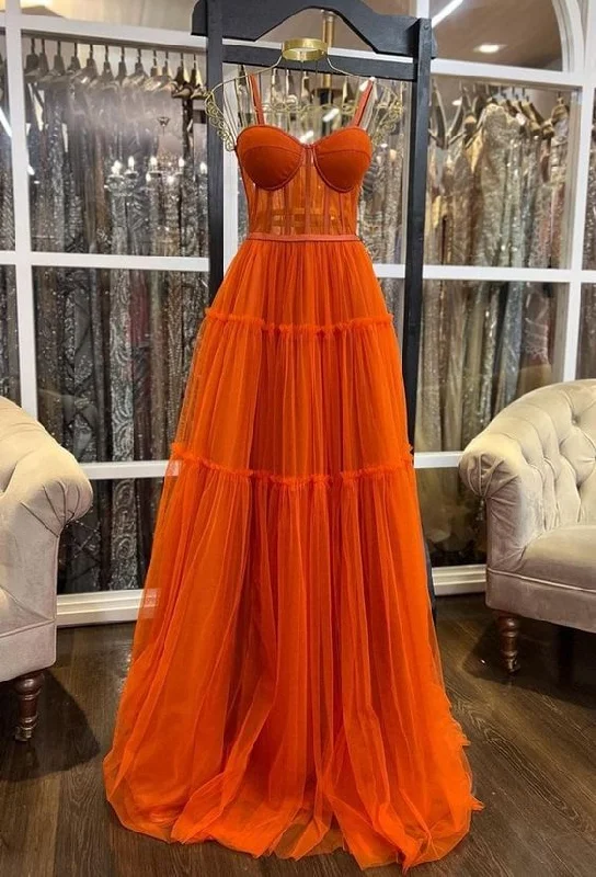 Limited Time structured dressA-line Tulle Long Prom Dress,Bridesmaid Dress Y3070