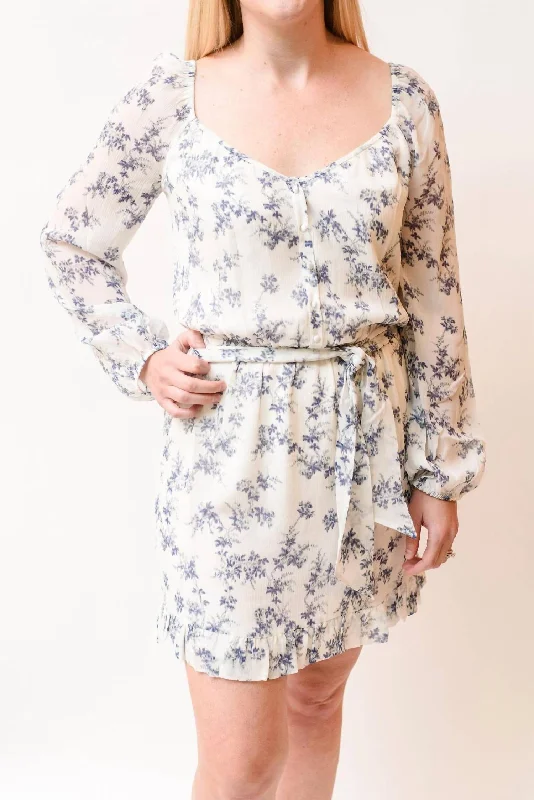 Weekend Flash Sale summer floral dressKiki Dress In Deep Cobalt