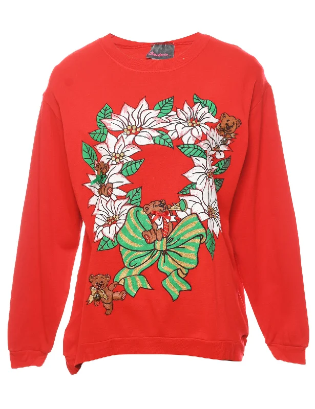 Mega Sale insulated winter jacketFloral Christmas Sweatshirt - M