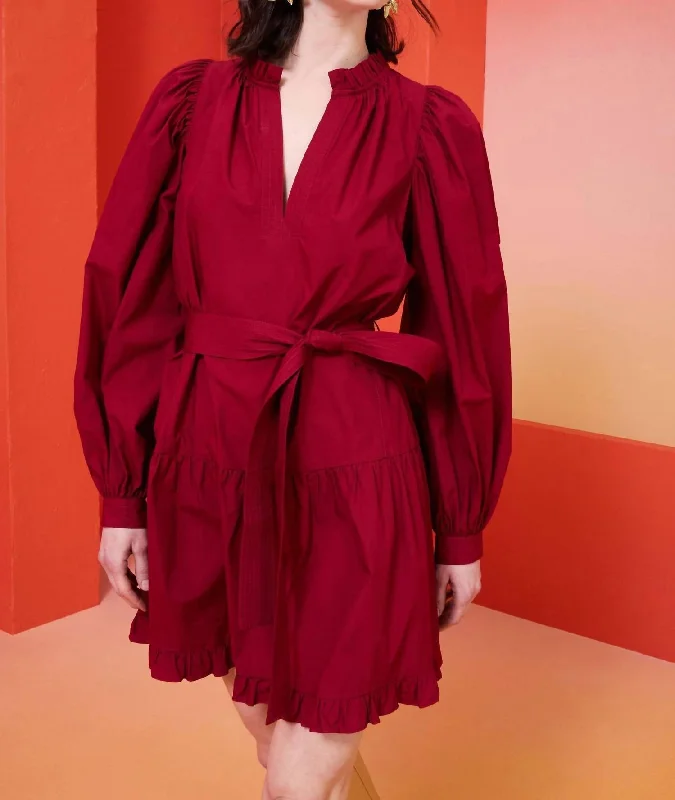 Massive Deals floral dressNella Dress In Cranberry