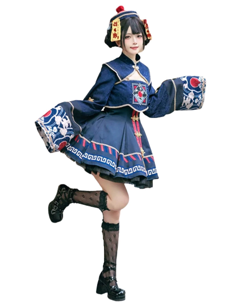 Fantastic Offers office dress(BFM)Sakurahime~Little Zombie~Zombie Lolita Jumper Dress Cute Lolita Coat Set