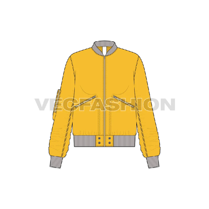 Daily Deals contemporary coatWomen Bomber Jacket Flat Sketch