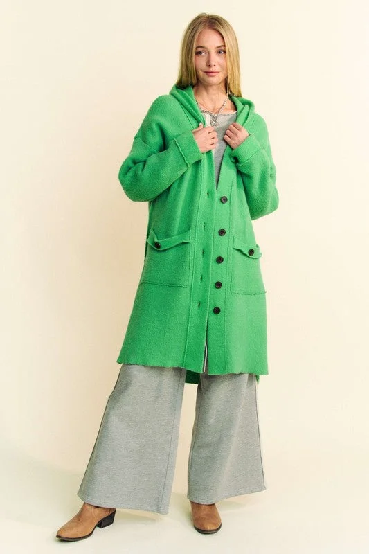Online Specials modern athletic hoodieDavi & Dani Side Slit Button Up Hooded Cardigan Online Specials modern athletic hoodieDavi & Dani Side Slit Button Up Hooded Cardigan