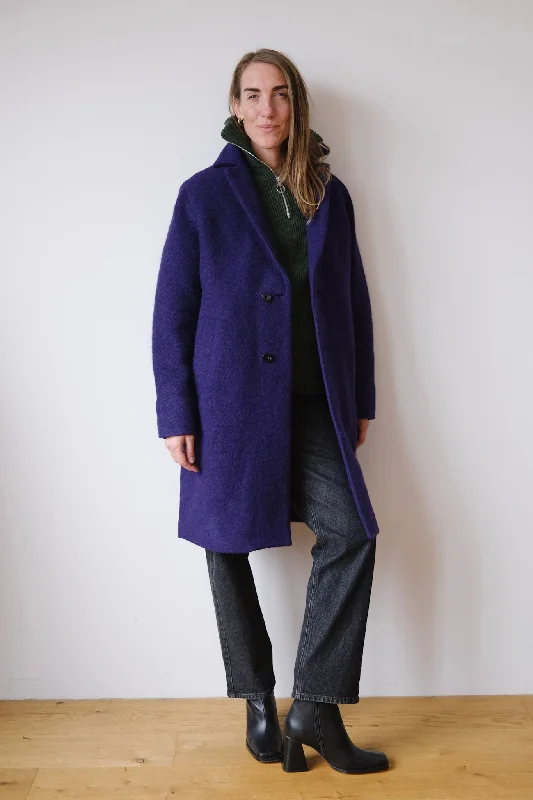 Big Savings classic trench coatwool coat - formal - deep purple