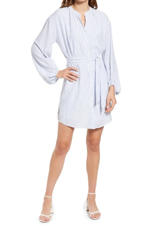 Bonus Savings wrap-around dressNatalie Shirt Dress In Light Blue