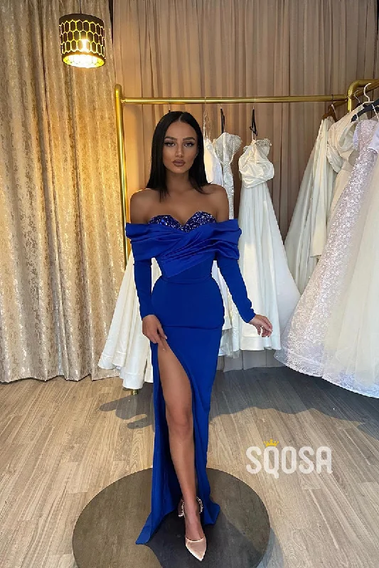YEAR-End Sale classic fit-and-flare dressSheath Sweetheart Long Sleeves Long Formal Evening Gowns QP2994 YEAR-End Sale classic fit-and-flare dressSheath Sweetheart Long Sleeves Long Formal Evening Gowns QP2994