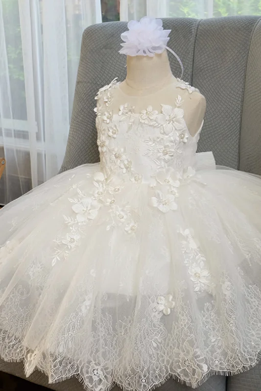 Online Exclusive flowy maxi dressChic Bateau Appliques Cute Flower Girl Dress Lace First Communion Dress QF1045 Online Exclusive flowy maxi dressChic Bateau Appliques Cute Flower Girl Dress Lace First Communion Dress QF1045