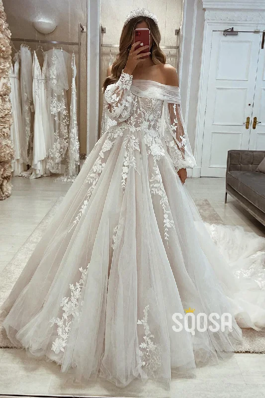 Holiday Sale casual shift dressSweetheart Lace Appliques A-line Rustic Wedding Dress Bridal Gown QW0840