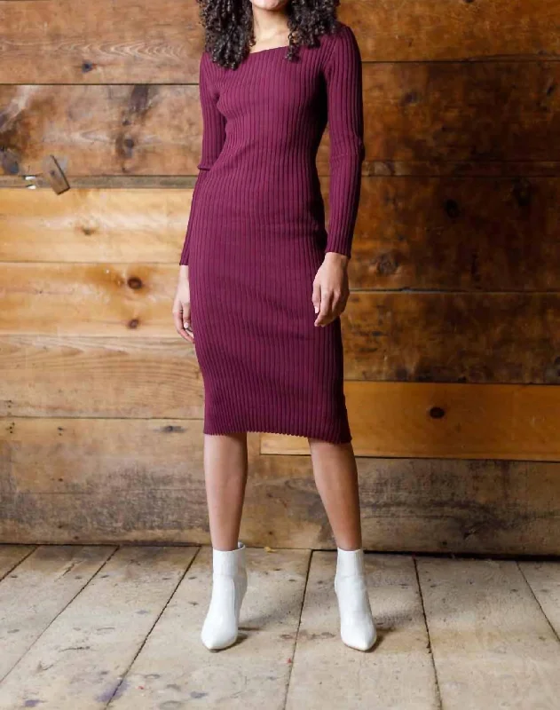 New Markdowns layered dressMalbec Twist Back Dress in Maroon