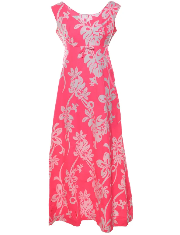 Bonus Savings fitted trench coatFloral Print Pink & White Square Neck Dress - M