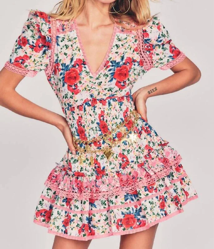 Limited Time trendy wrap dressRena Mini Dress in Rush Of Red