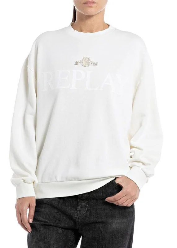 Super Sale urban street hoodieReplay W3616D 22738P Crew 011 White