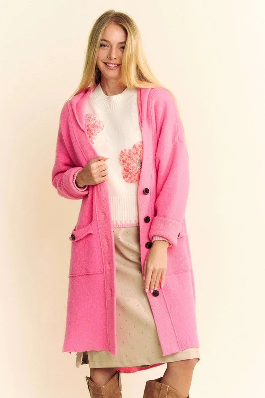 Special Savings urban sports sweatshirtDavi & Dani Side Slit Button Up Hooded Cardigan Special Savings urban sports sweatshirtDavi & Dani Side Slit Button Up Hooded Cardigan