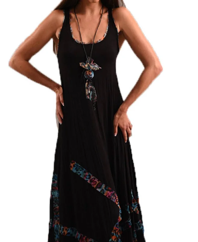 Early Bird Discount backless dressBra-Friendly Vibrant Leopard Dress In Black