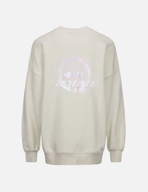 Daily Deals zip-up gym hoodieKamon Pearl Reflective Print Sweatshirt