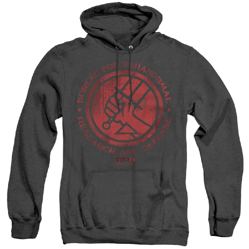 Low Prices premium zip-up hoodieHellboy 2 The Golden Army Bprd Logo - Heather Pullover Hoodie