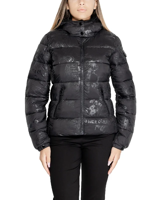 Factory Direct Sale casual trench coatDesigual  Women's Printed Puffer Jacket Black