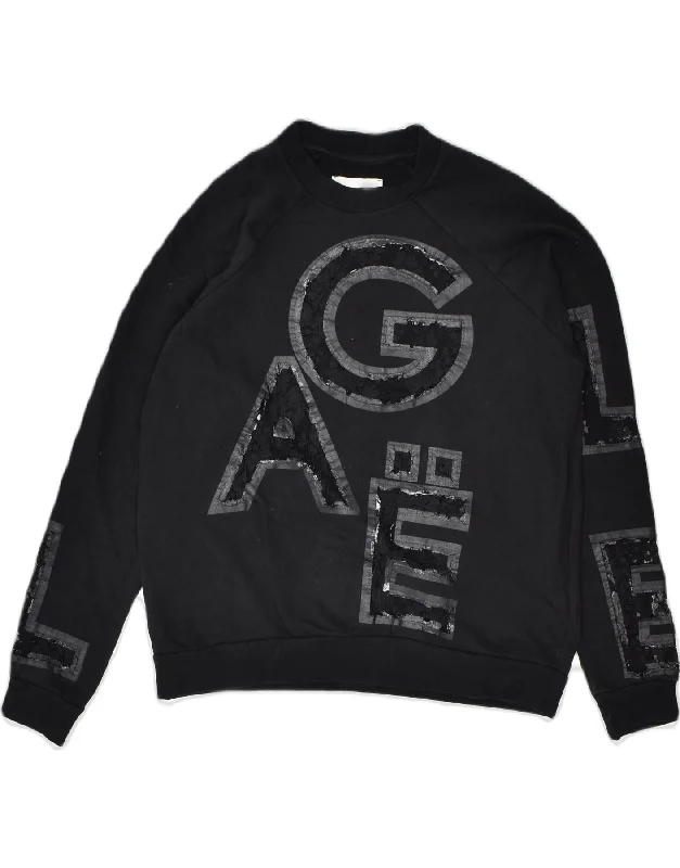 Bonus Savings casual zip-up sweatshirtGAELLE Womens Graphic Sweatshirt Jumper UK 18 XL Black Cotton