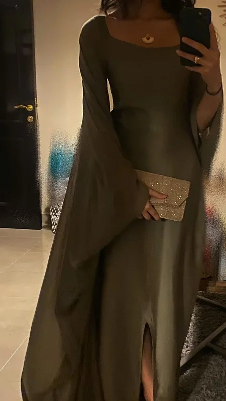 Deal Frenzy fitted dressVintage Green Long Prom Dress Formal Gown Y4028