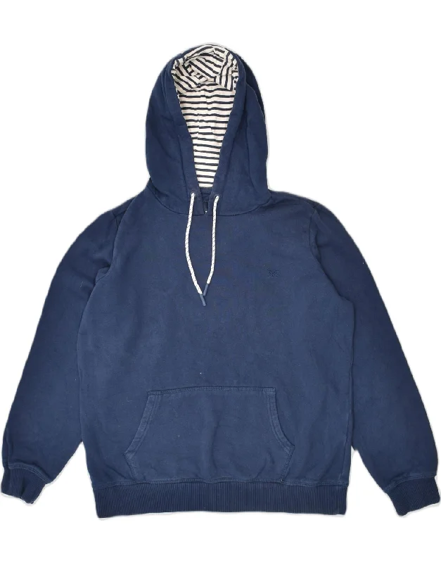 Bonus Savings high-quality hoodieCREW CLOTHING Womens Hoodie Jumper US 12 Large Navy Blue Cotton