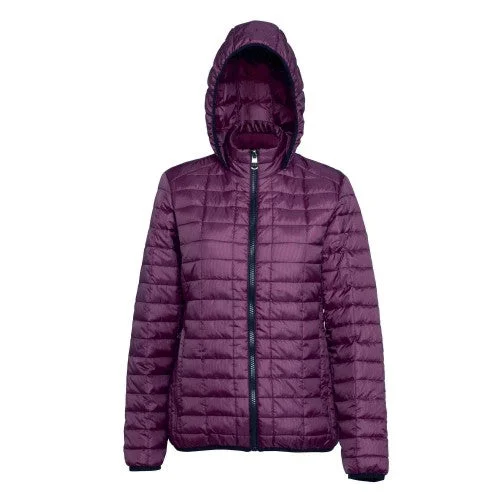 TIME-Limited Offer premium coat2786 Womens/Ladies Honeycomb Padded Hooded Jacket
