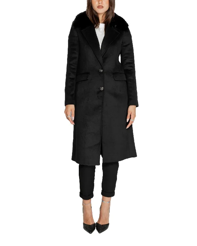 Best Bargains comfortable coatGuess  Women's Faux Fur Collar Wool Blend Coat
