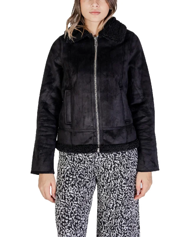 Hurry In oversized trench coatStreet One Classic Zip-Up Long Sleeve Jacket with Front Pockets