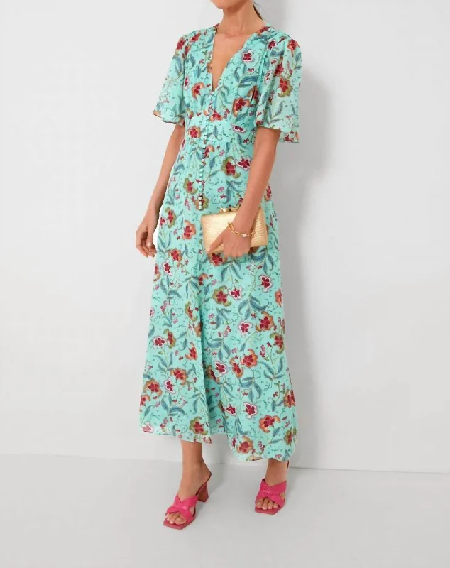 Super Bargain classic fit-and-flare dressEmmy Dress In Delemare Teal