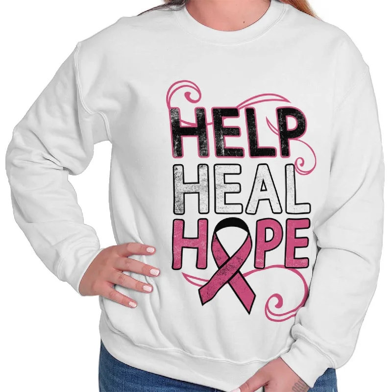 Great Bargains athletic style hoodieBreast Cancer Awareness Crewneck Sweatshirt