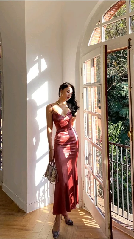 Overstock Sale modern dressGlamorous Mermaid Backless Cross-up Satin Prom Dress  Y2669