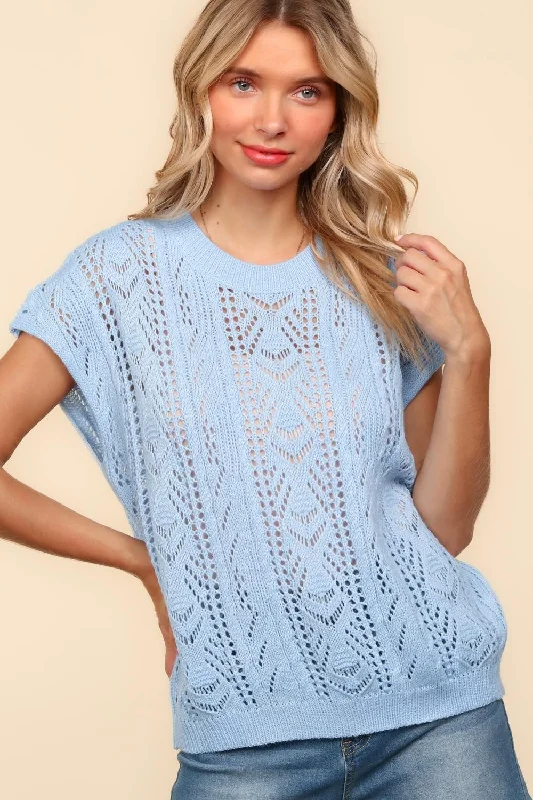 Midnight Madness sporty jacketPLUS LIGHT BLUE DOLMAN SHORT SLEEVE CROCHET SWEATER KNIT Midnight Madness sporty jacketPLUS LIGHT BLUE DOLMAN SHORT SLEEVE CROCHET SWEATER KNIT