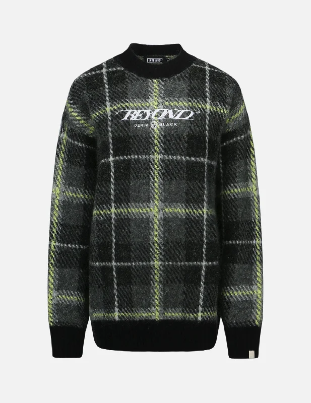 Huge Savings streetwear gym sweatshirtChecked Knitted Sweater