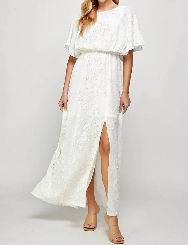 Bargain Prices printed dressThe Night We Met Maxi Dress In White