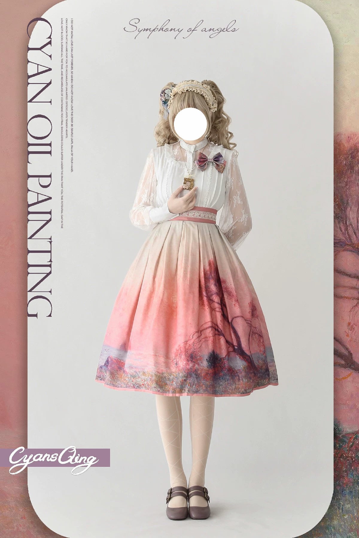 Exclusive Offers sleeveless dressCyan Lolita~Oil Painting Collection~Elegant Lolita Skirt Printed SK