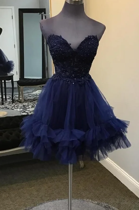Steals and Deals minimalistic dressStrapless Short Lace Top and Ruffle Skirt Homecoming Dress Steals and Deals minimalistic dressStrapless Short Lace Top and Ruffle Skirt Homecoming Dress