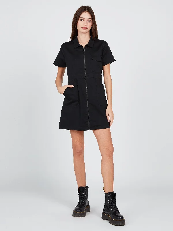 Best Seller elegant dressFrochickie Utility Dress - Black