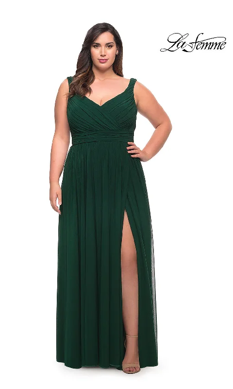 Early Bird Discount elegant shift dressEmpire-Waist Plus-Size Long Prom Dress by La Femme