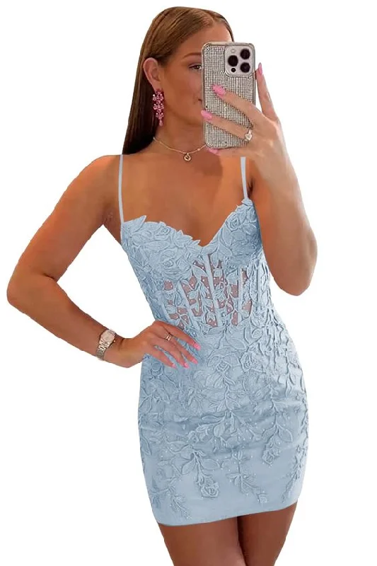 Loyalty Reward vintage dressSpaghetti Straps Tight Homecoming Dresses for Teens Y2892