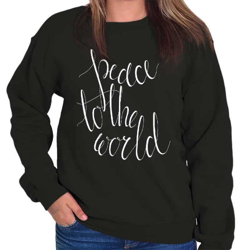 Price Fest relaxed fit sports hoodiePeace To The World Crewneck Sweatshirt
