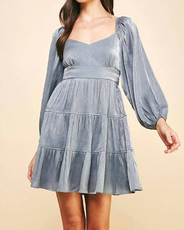 Hurry In lace-up dressBe Dazzled Dress In Blue/grey