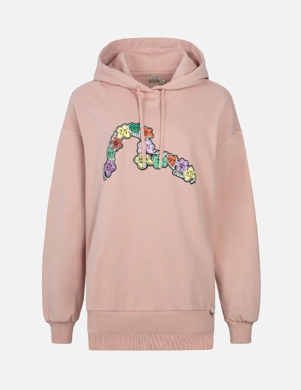 Don't Miss luxe gym hoodieDaruma Floral Seagull Print Oversized Sweatshirt