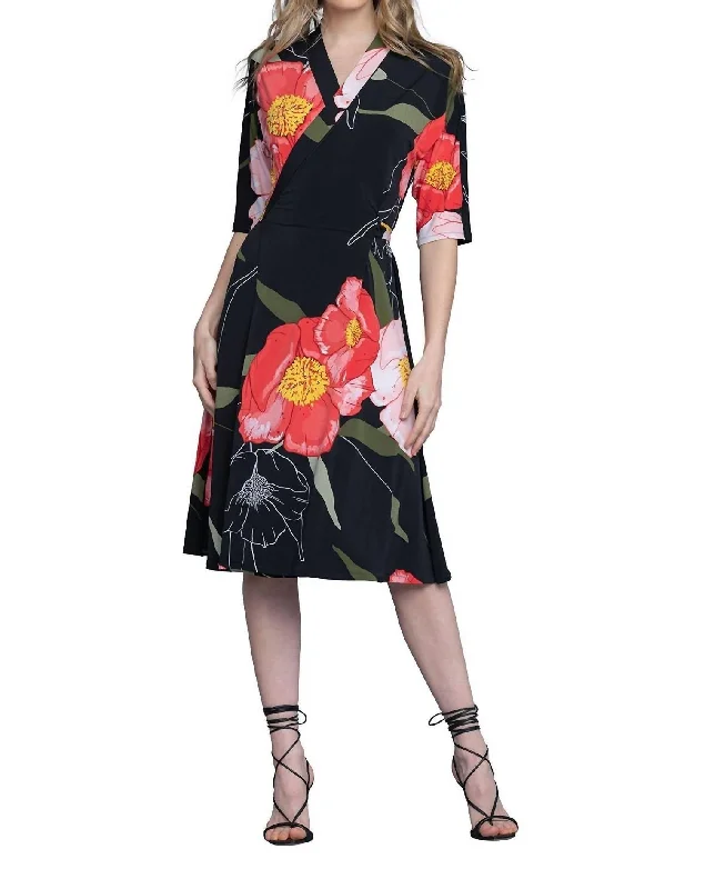 Early Bird Discount winter dressDolman Wrap Dress In Aurelia