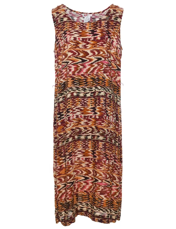 Special Offer padded puffer coatGeometric Patterned Shift Dress - L