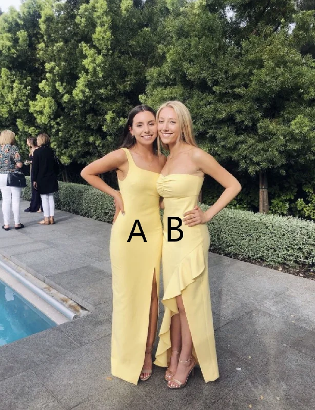 New Deals long-sleeve floral dressLight Yellow Sheath Prom Dress Formal Gown  Y2732