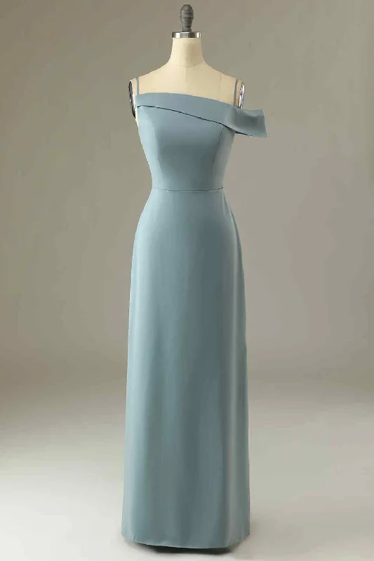 Seasonal Clearance printed dressDolphin Grey A-line Asymmetrical Neck Satin Long Bridesmaid Dress Seasonal Clearance printed dressDolphin Grey A-line Asymmetrical Neck Satin Long Bridesmaid Dress