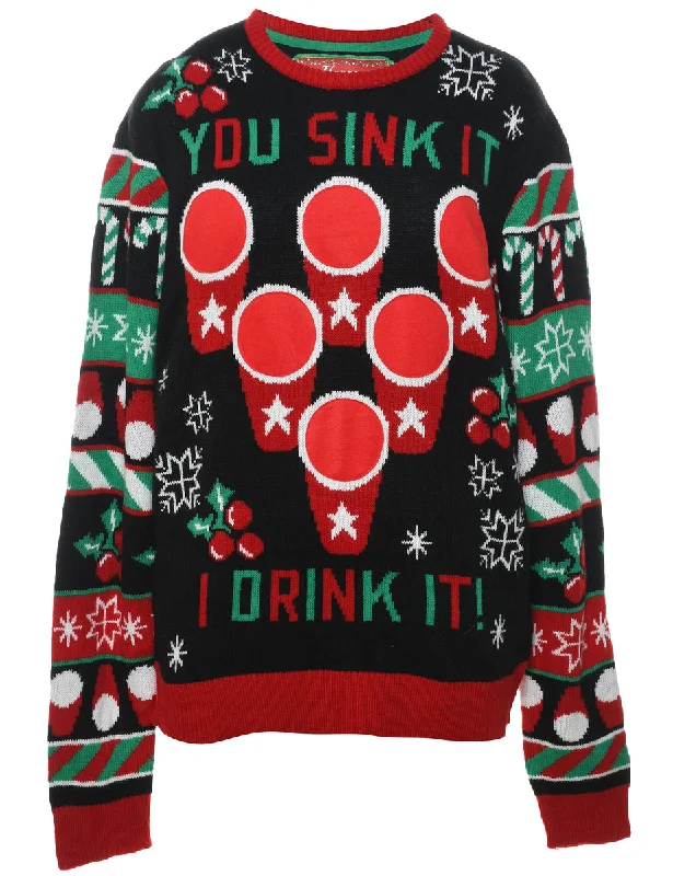 Blowout Deals casual coatFestive Season Christmas Jumper - XL