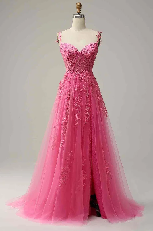 Price Reduction tiered dressFuchsia Dark Navy A-line Spaghetti Straps Tulle Lace Boning Long Prom Dress Price Reduction tiered dressFuchsia Dark Navy A-line Spaghetti Straps Tulle Lace Boning Long Prom Dress